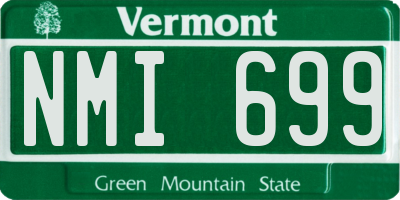 VT license plate NMI699