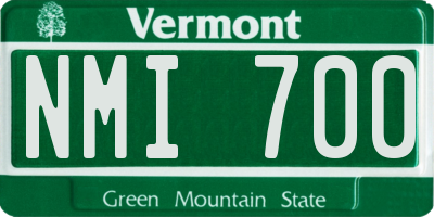 VT license plate NMI700