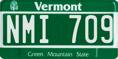 VT license plate NMI709