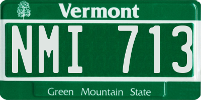VT license plate NMI713