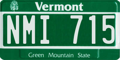 VT license plate NMI715
