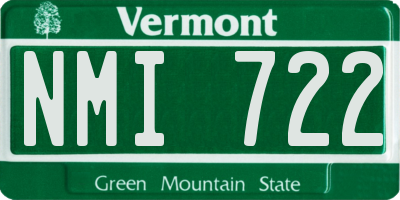 VT license plate NMI722
