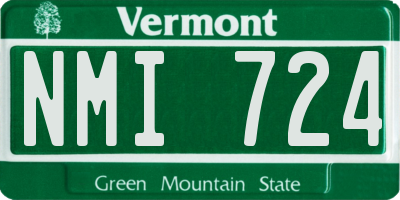 VT license plate NMI724