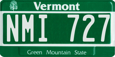 VT license plate NMI727