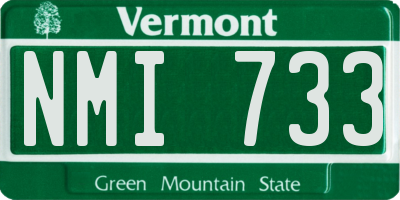 VT license plate NMI733
