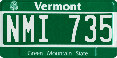 VT license plate NMI735