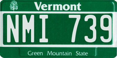 VT license plate NMI739