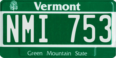 VT license plate NMI753