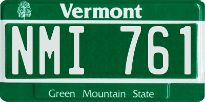 VT license plate NMI761