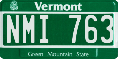VT license plate NMI763