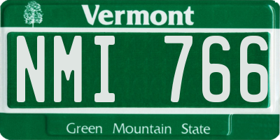 VT license plate NMI766