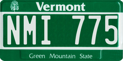 VT license plate NMI775