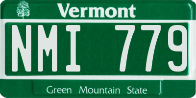 VT license plate NMI779