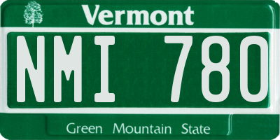 VT license plate NMI780