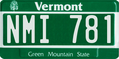 VT license plate NMI781