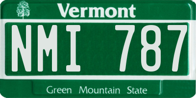 VT license plate NMI787