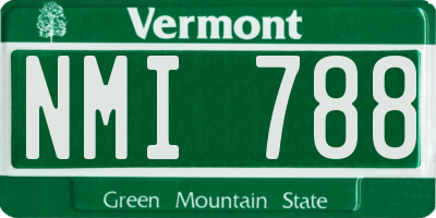 VT license plate NMI788