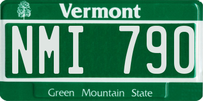 VT license plate NMI790