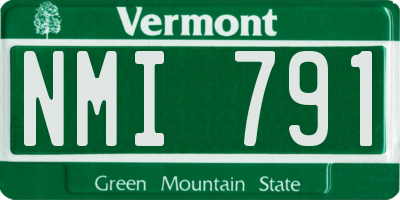 VT license plate NMI791