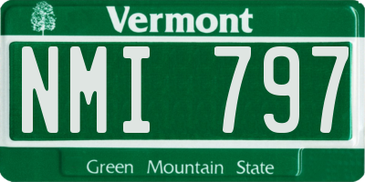VT license plate NMI797