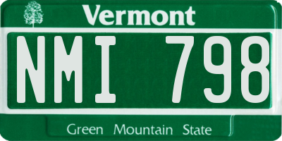 VT license plate NMI798
