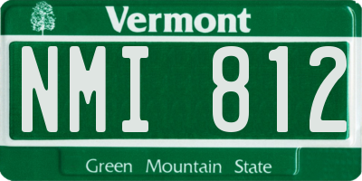 VT license plate NMI812