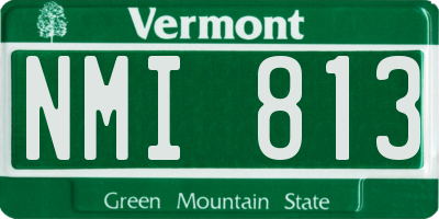 VT license plate NMI813