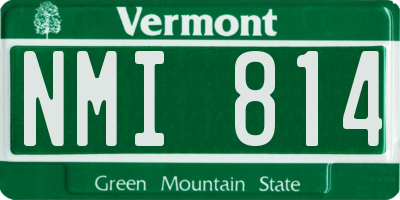 VT license plate NMI814