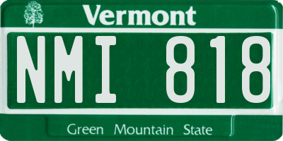 VT license plate NMI818