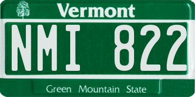 VT license plate NMI822