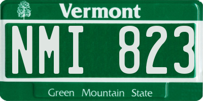 VT license plate NMI823