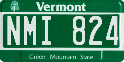 VT license plate NMI824