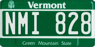 VT license plate NMI828