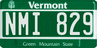 VT license plate NMI829