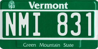 VT license plate NMI831