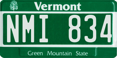 VT license plate NMI834