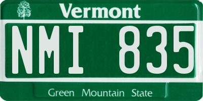 VT license plate NMI835