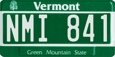 VT license plate NMI841