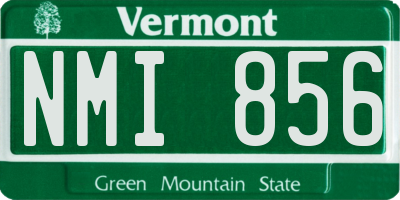 VT license plate NMI856