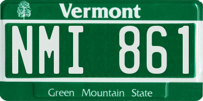 VT license plate NMI861