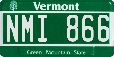 VT license plate NMI866