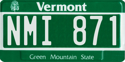 VT license plate NMI871