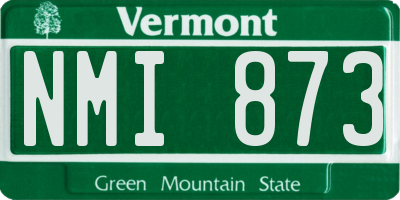 VT license plate NMI873