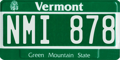 VT license plate NMI878