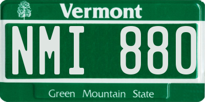 VT license plate NMI880