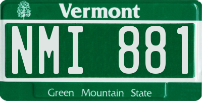 VT license plate NMI881