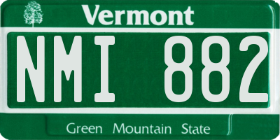 VT license plate NMI882