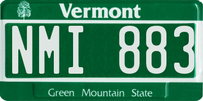 VT license plate NMI883