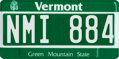 VT license plate NMI884