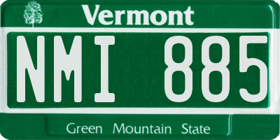 VT license plate NMI885